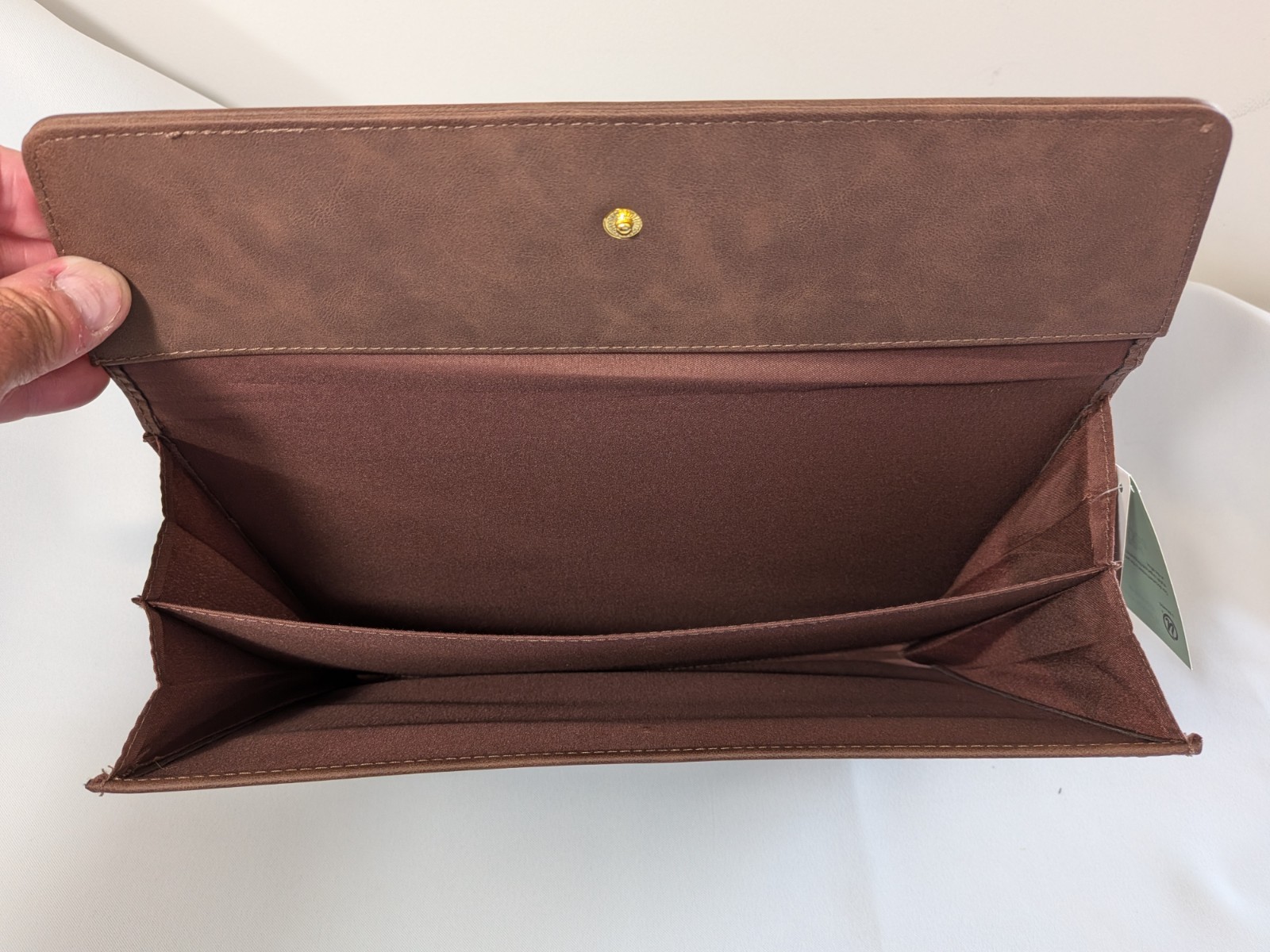U Brands Document Holder Brown Vegan Leather Portfolio Sleeve Office Travel Case