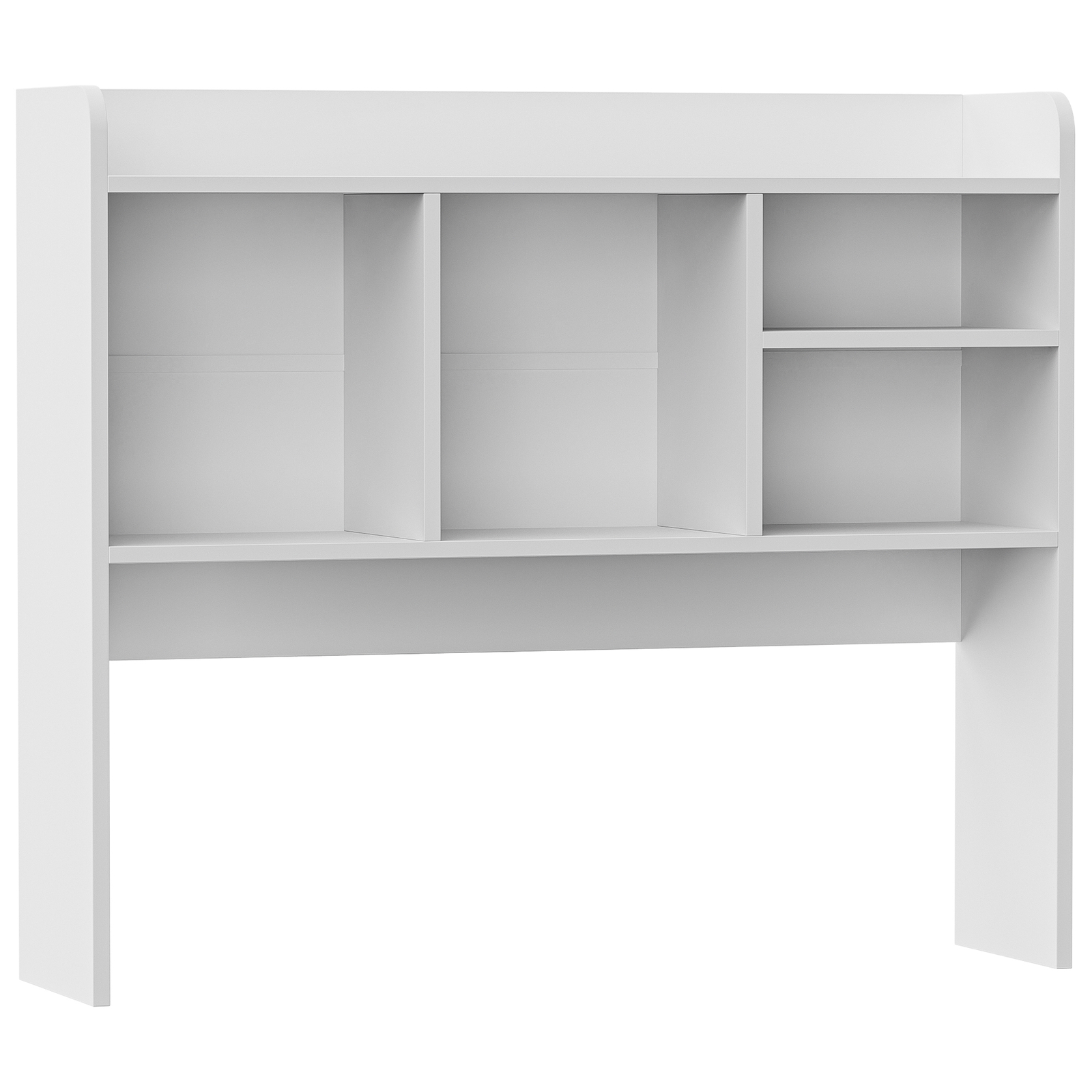 Desktop Bookshelf Countertop Storage Hutch w/ 5 Shelves for Computer Desk White