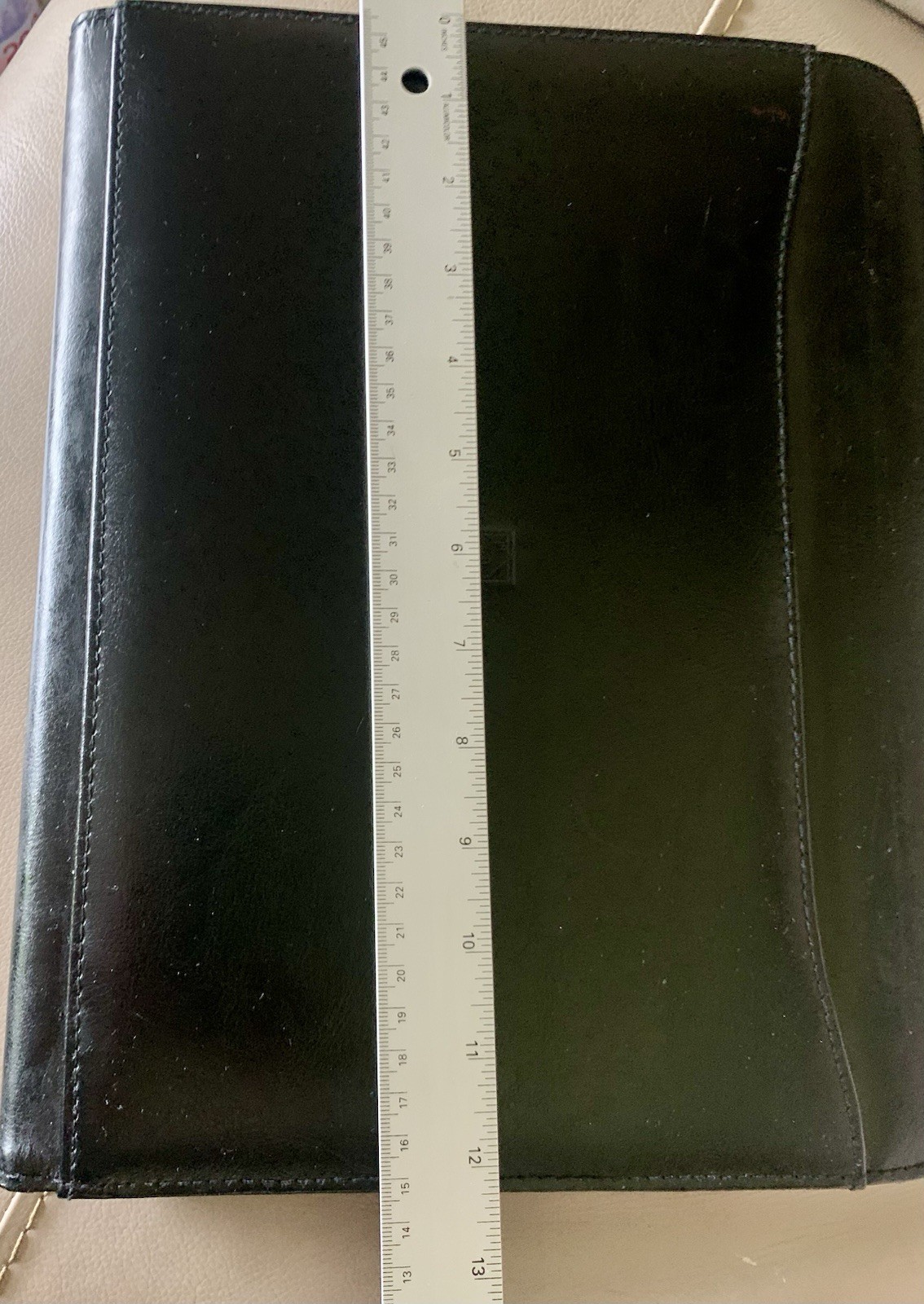 Black Leather Portfolio Folder Padfolio Business Organizer Document Plannr 10×13