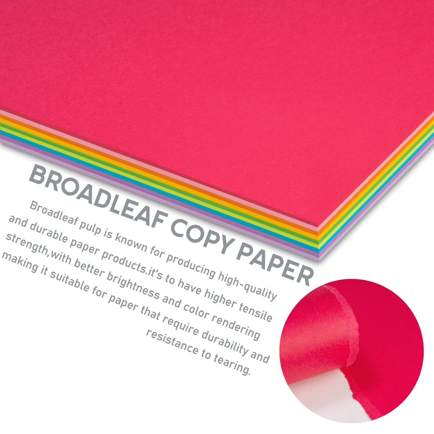Colored Copy&Print Paper 8.5X11 Inches,180 Sheets 9 Colors Rainbow A4