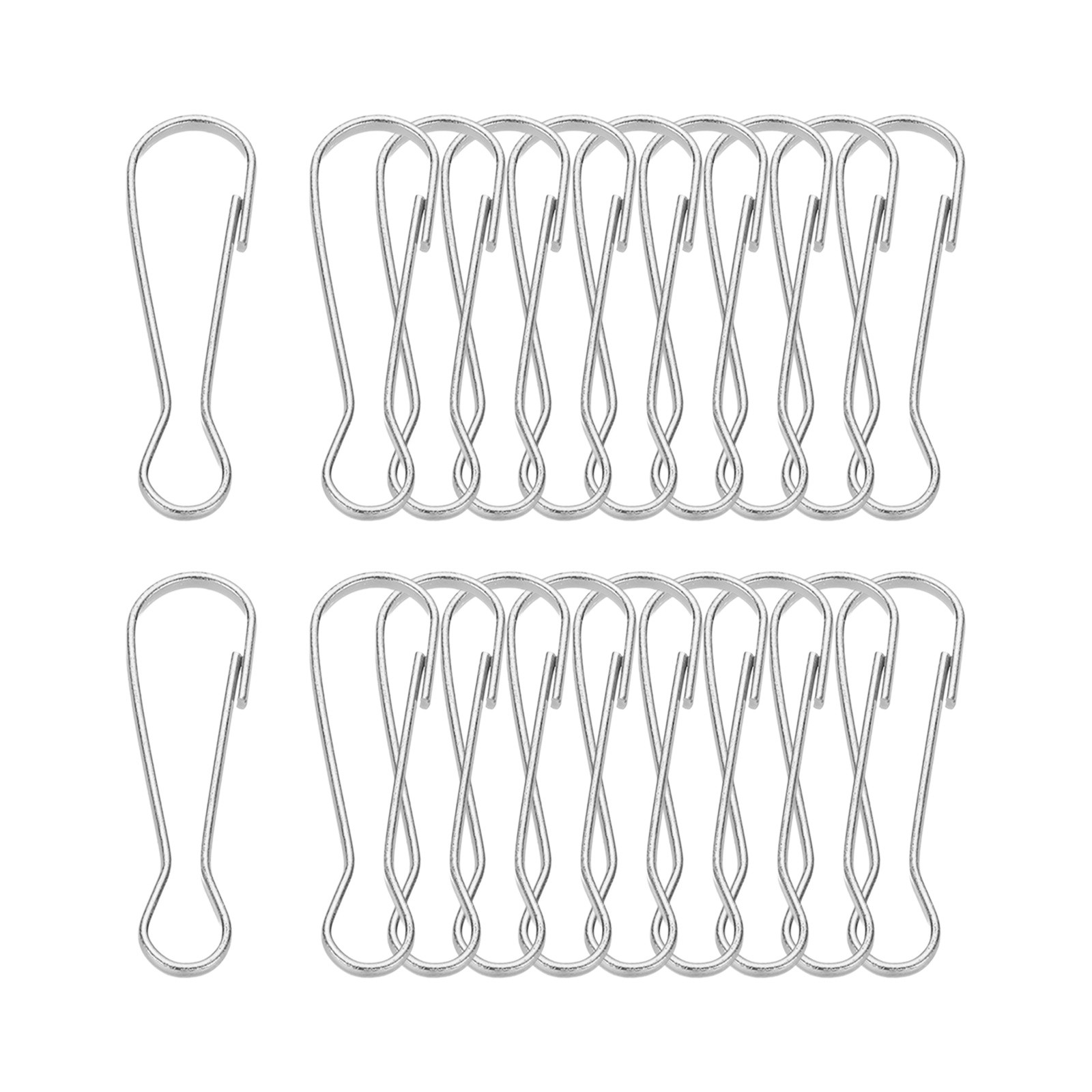 Lanyard Hooks, 20 Pcs 50×15.7×3.4mm Stainless Steel 304 Hook, Silver