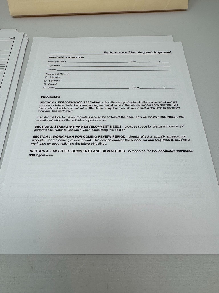 Confidential Employee Personnel File Jacket Folder New Paperwork Sheets (Qty 12)