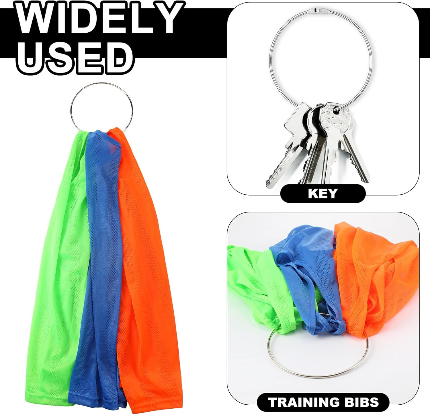 3 Pack 6 Inch Metal Rings Wrench Organizer Easy to Open and Close Heavy Duty for