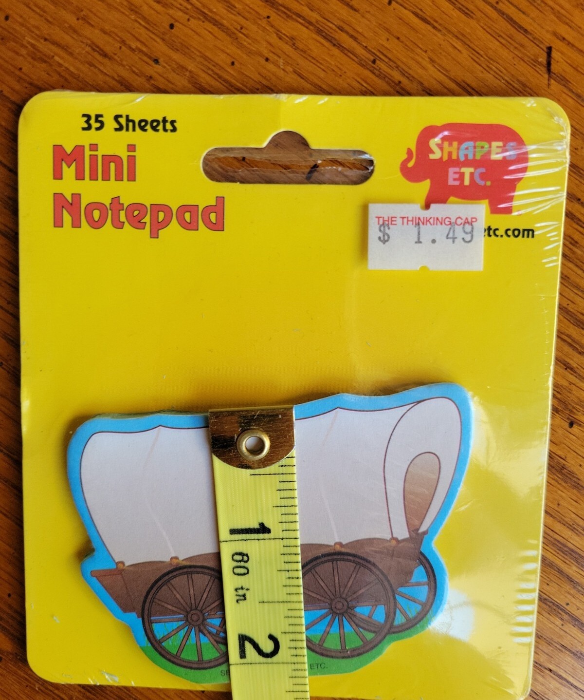 Prairie Conestoga Wagon Mini Notepad 35 Sheets Sealed Shapes NEW 2004 Vtg