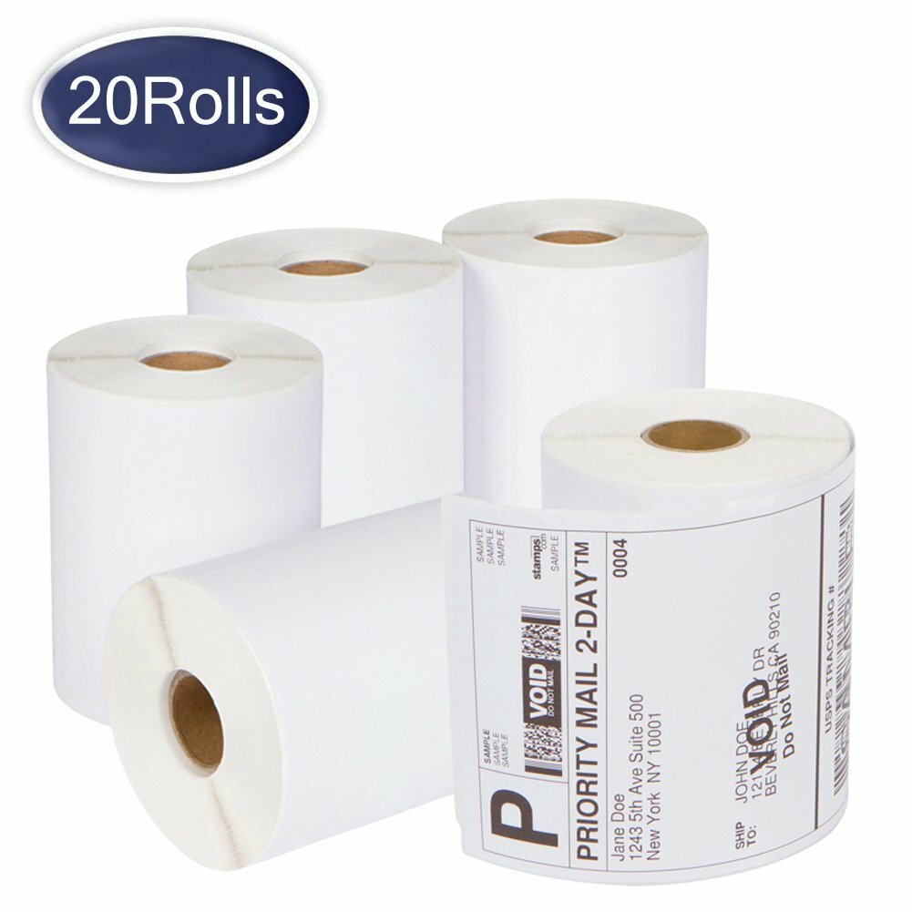 20 Rolls Compatible DYMO 4XL 1744907 Thermal Shipping Labels 4″x6″ – 220/Roll