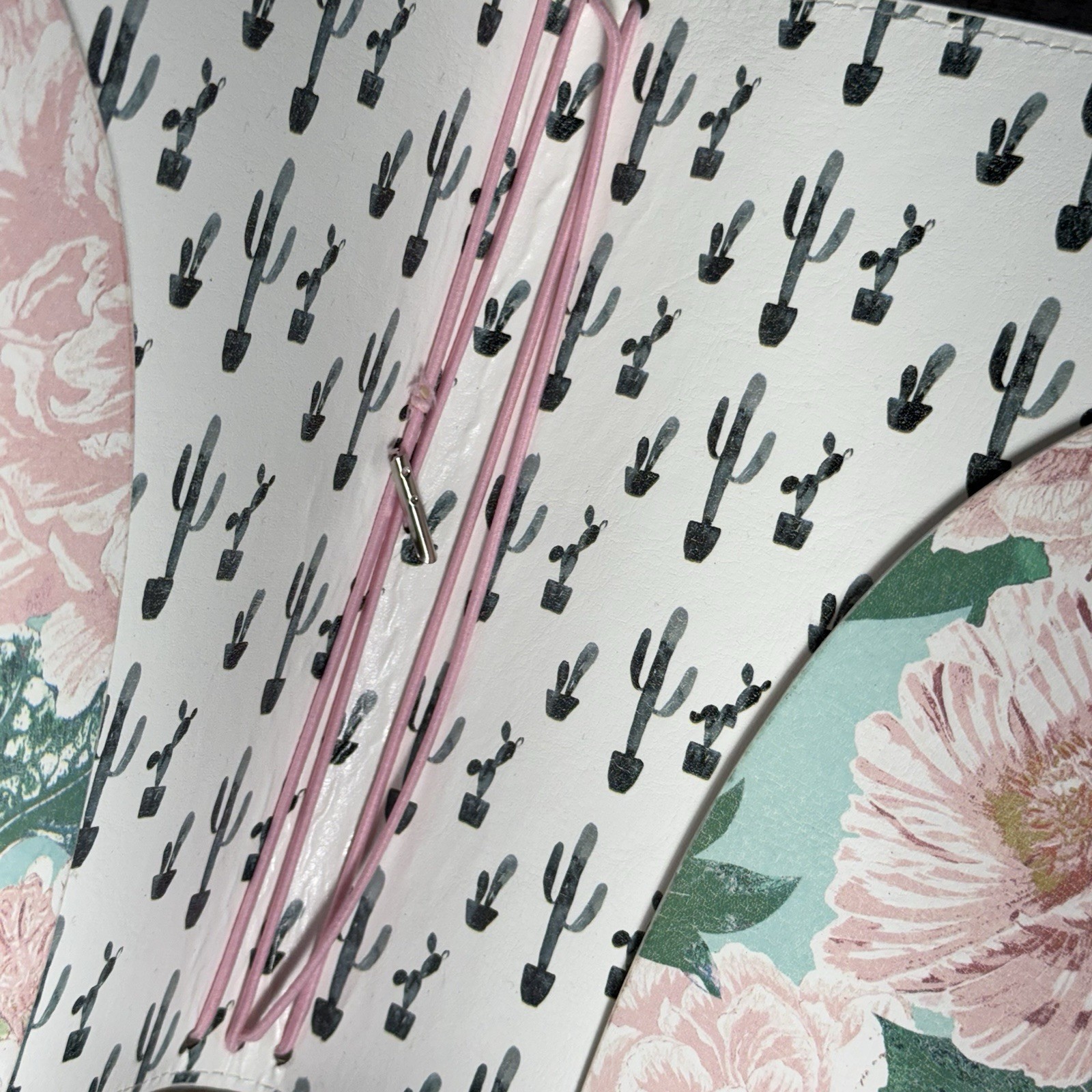 Unbranded Assorted Florals, Cactus Inside Journal Cover Pink, Green 6 1/2″x8″