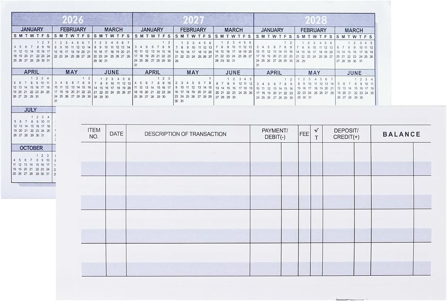 12 Pack Check Registers – Stylish 6×3 Inch Financial Logbooks for Home or Bus…