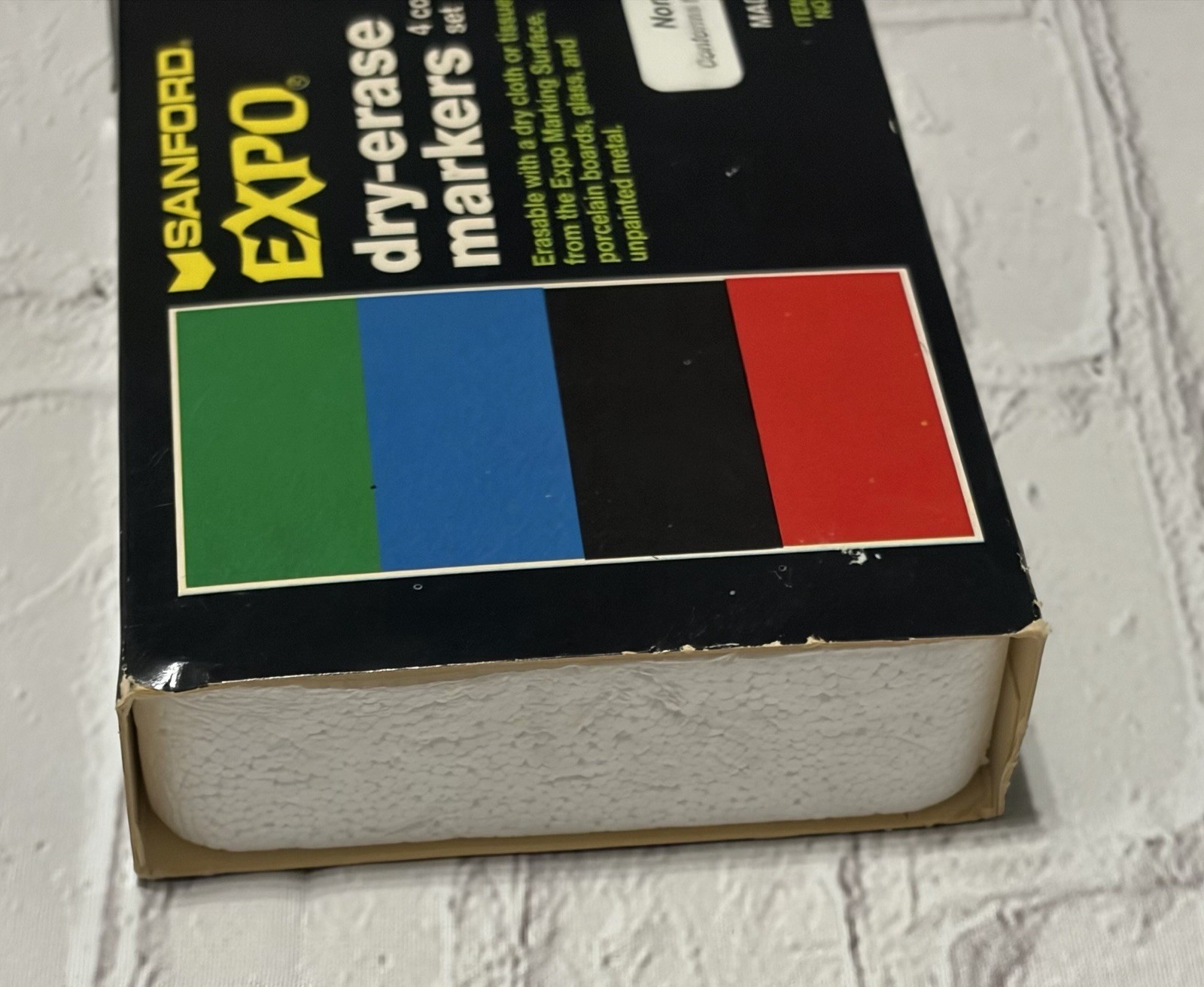 Vintage Expo Dry Erase Sanford Markers Set Chisel Tip # 83074 USA 4 Color Set
