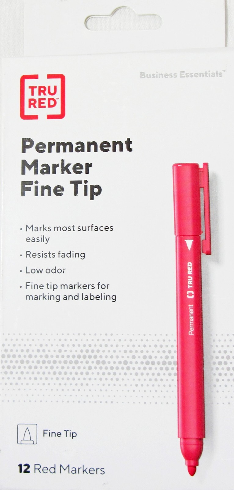 Staples TRU RED Permanent Markers Fine Tip Red 36 Count TR54539 – 3 Boxes of 12