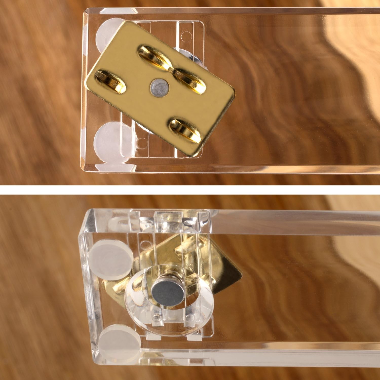 Stylish Clear Stapler, 20 Sheet Capacity, Gold Trim, For Documents And Paper