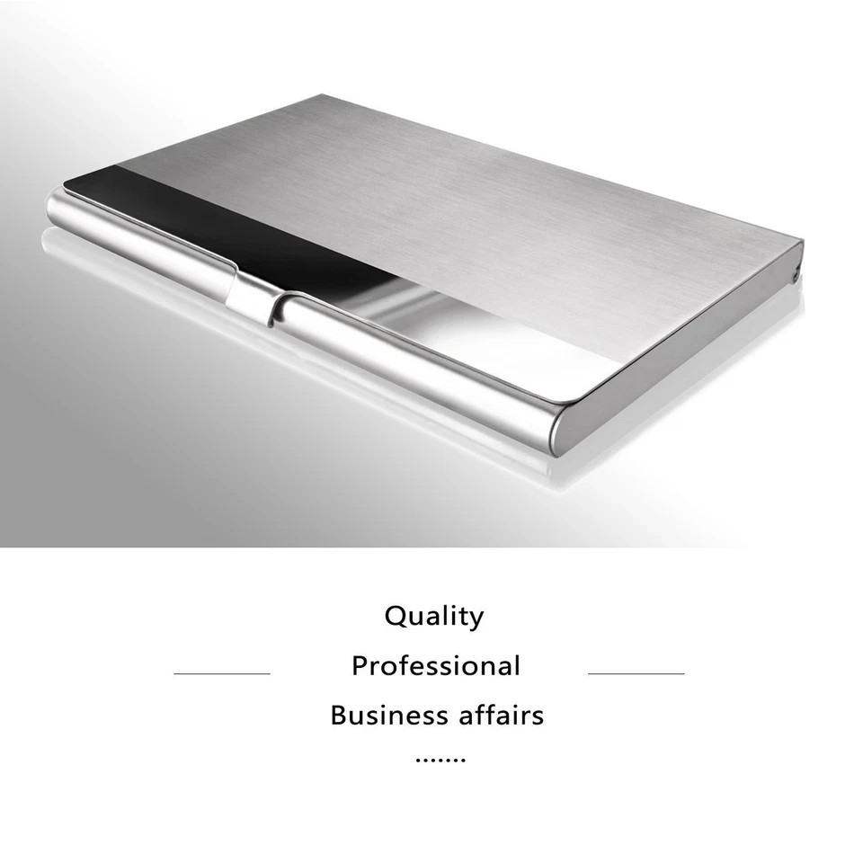 Stainless Steel Card Holder Case Pocket Metal Wallet for ID Credit Business Card