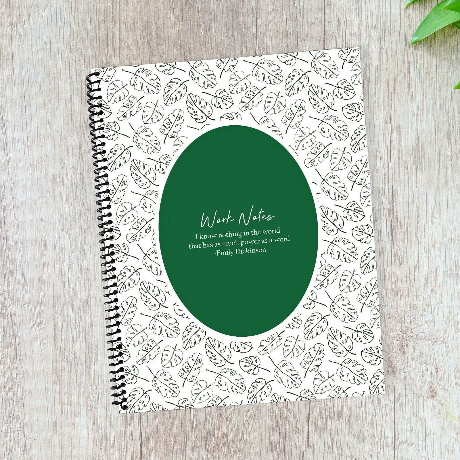 Spiral Bound Notebook | Emily Dickinson Quote | 8.5×11 | 50 sheets/100 pages