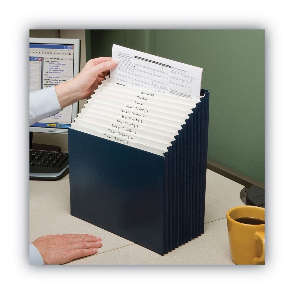 Smead 70211 Letter Size 1/12-Cut Tabs 12 Sections Stadium File – Navy New