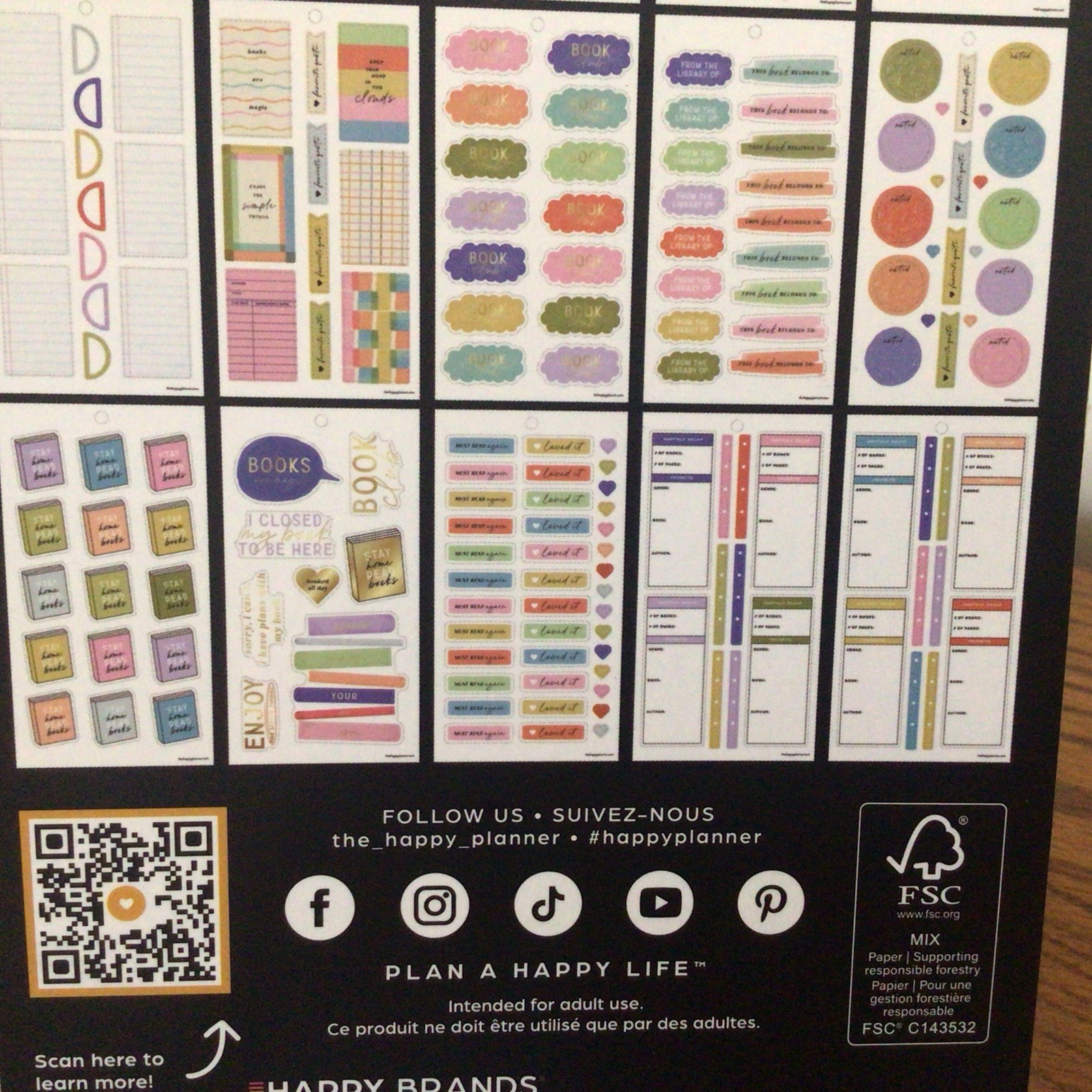 *Brand New* The Happy Planner Sticker Book*Reading* 651 Pcs.