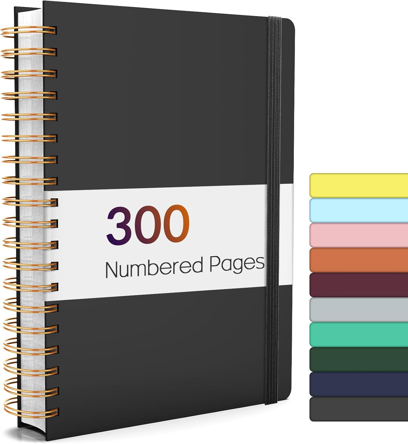 Forvencer Lined Spiral Journal Notebook with 300 Numbered Pages, B5 College Rule