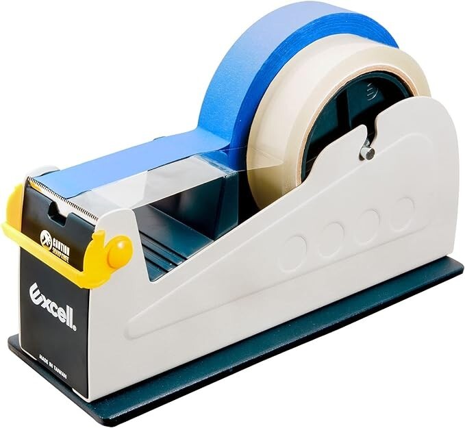 Excell Heavy Duty Steel Desk Tape Dispenser (2″ Wide) Padded Foam Base