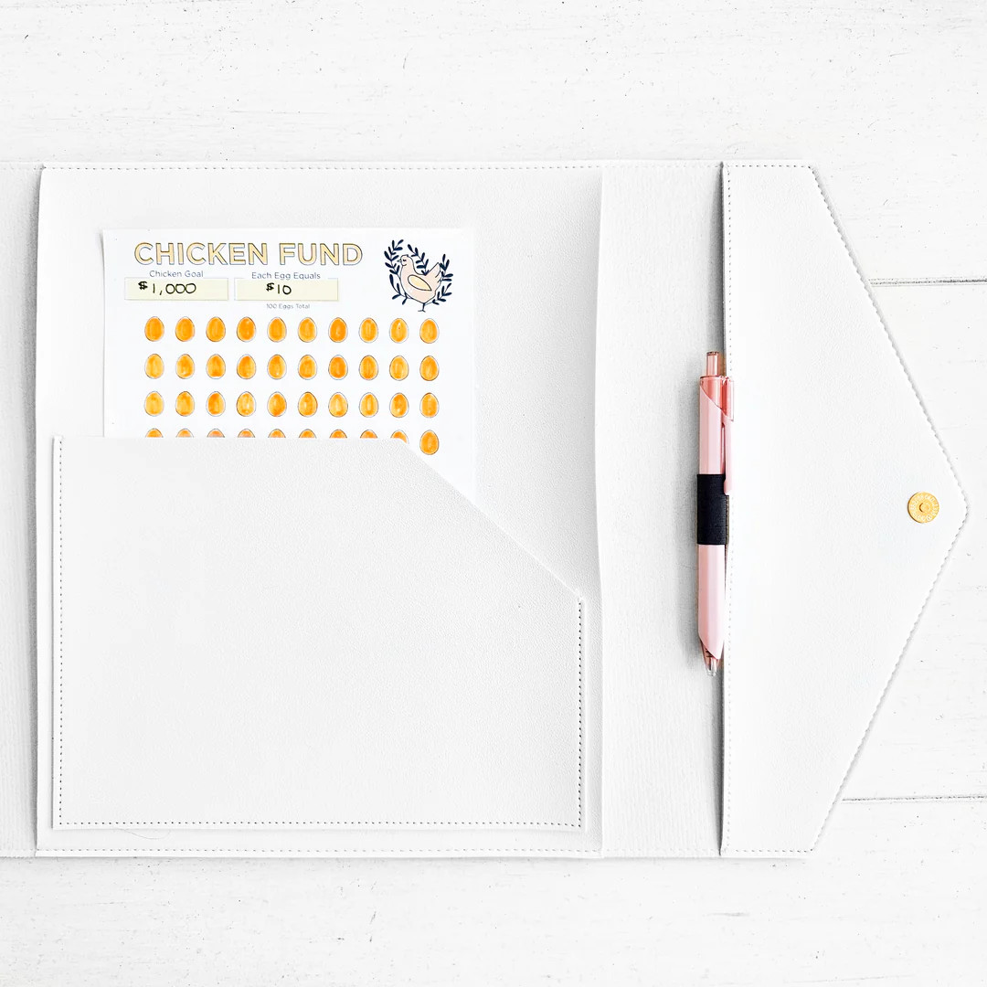 NEW The Budget Mom Live Rich Planner (Full Size) and White Folio