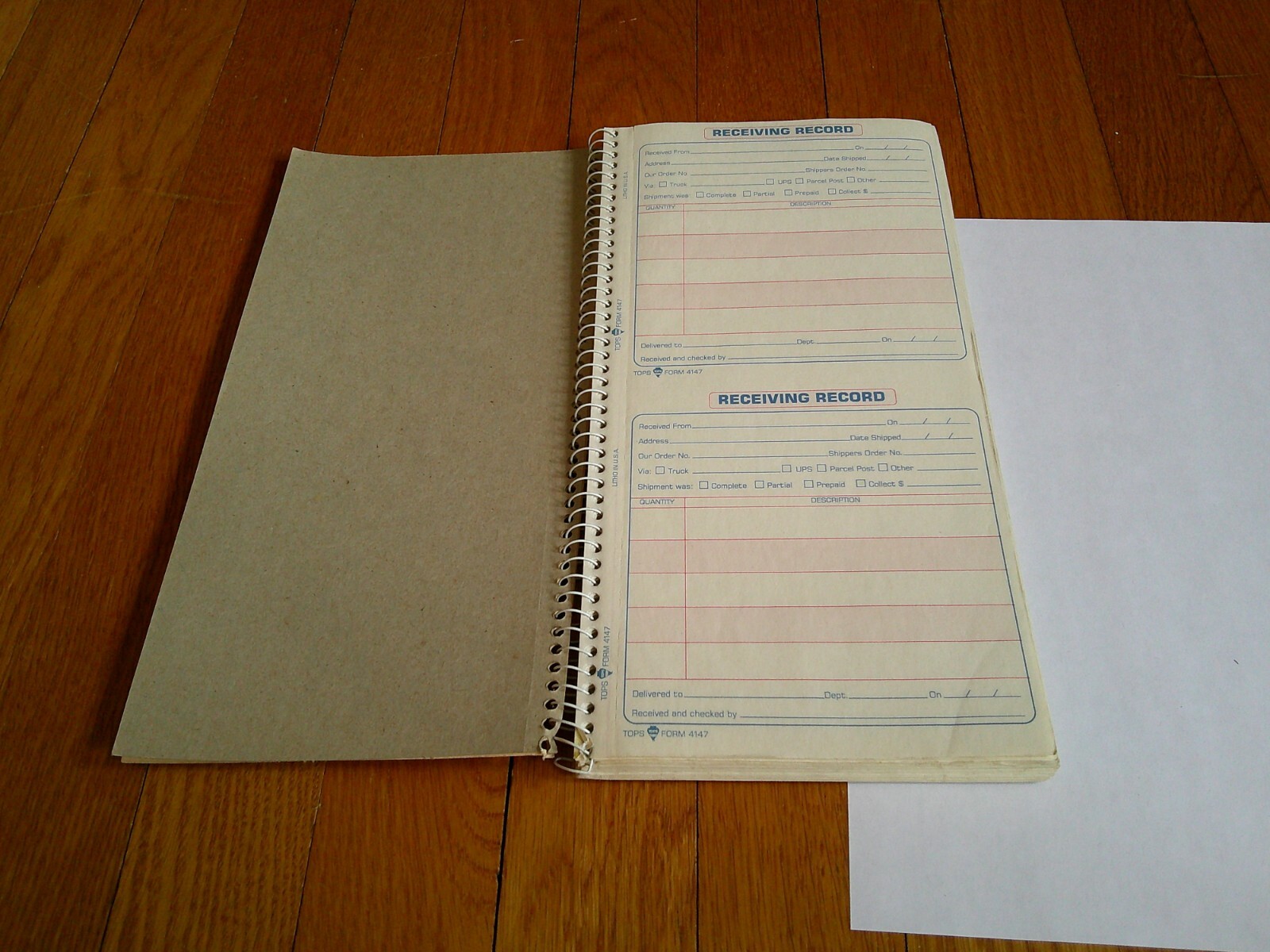 Carbonless Receiving Record Slips Carbonless 100 Duplicat Receipt Sets 1991 Tops