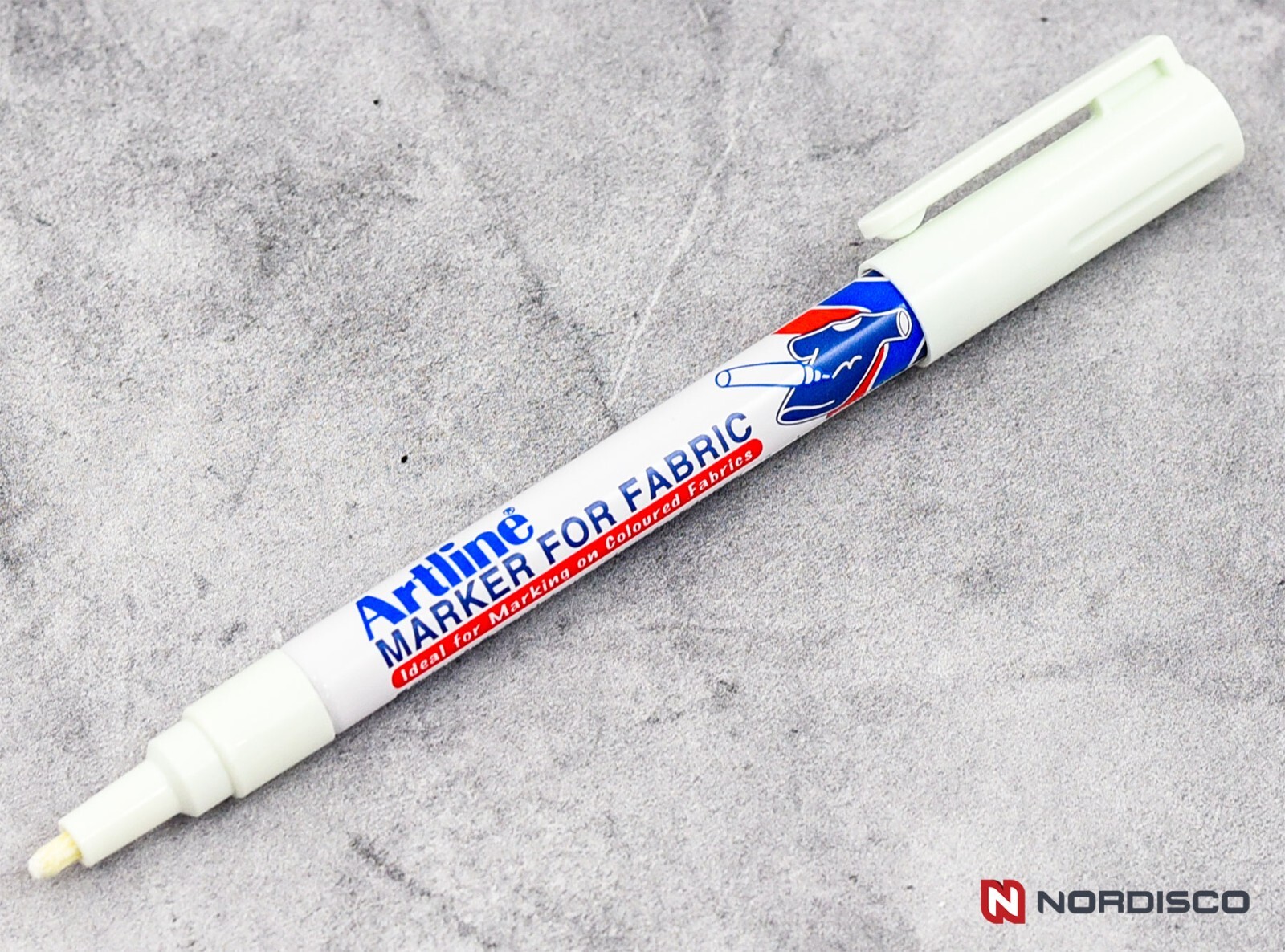 Artline EKC-1 47177 White Marker for Fabric, 1.2mm Bullet Point, Pack of 3