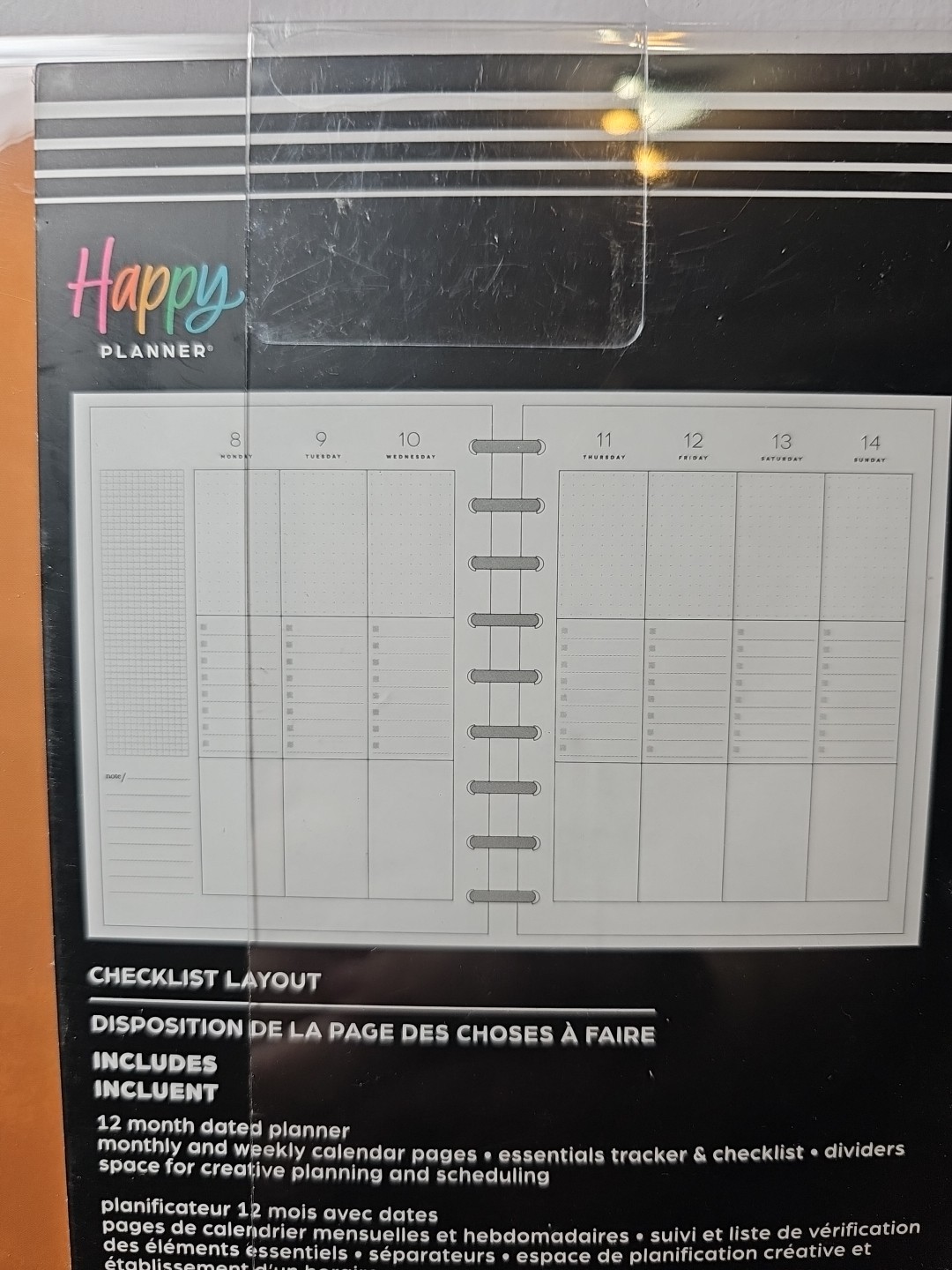 The Happy Planner 12-month planner 24-25 Classic Checklist Layout Golden Hour