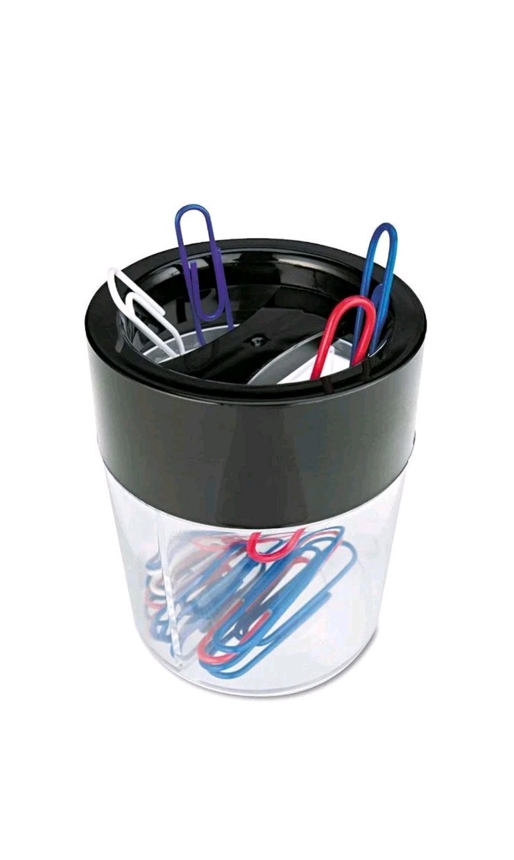 5 Pk Magnetic Clip Dispenser, Two Compartments, Lot Of 5 Holder Bulk Universal