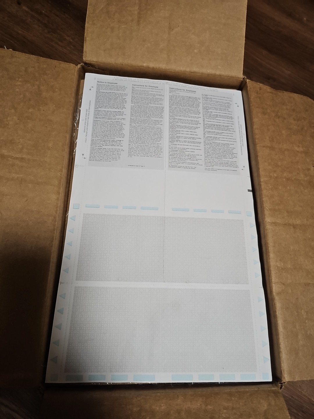 Blank W2 4-Up Tax Forms 2024, 25 Employee. Versa Seal 1000 Pages. Self Sealing