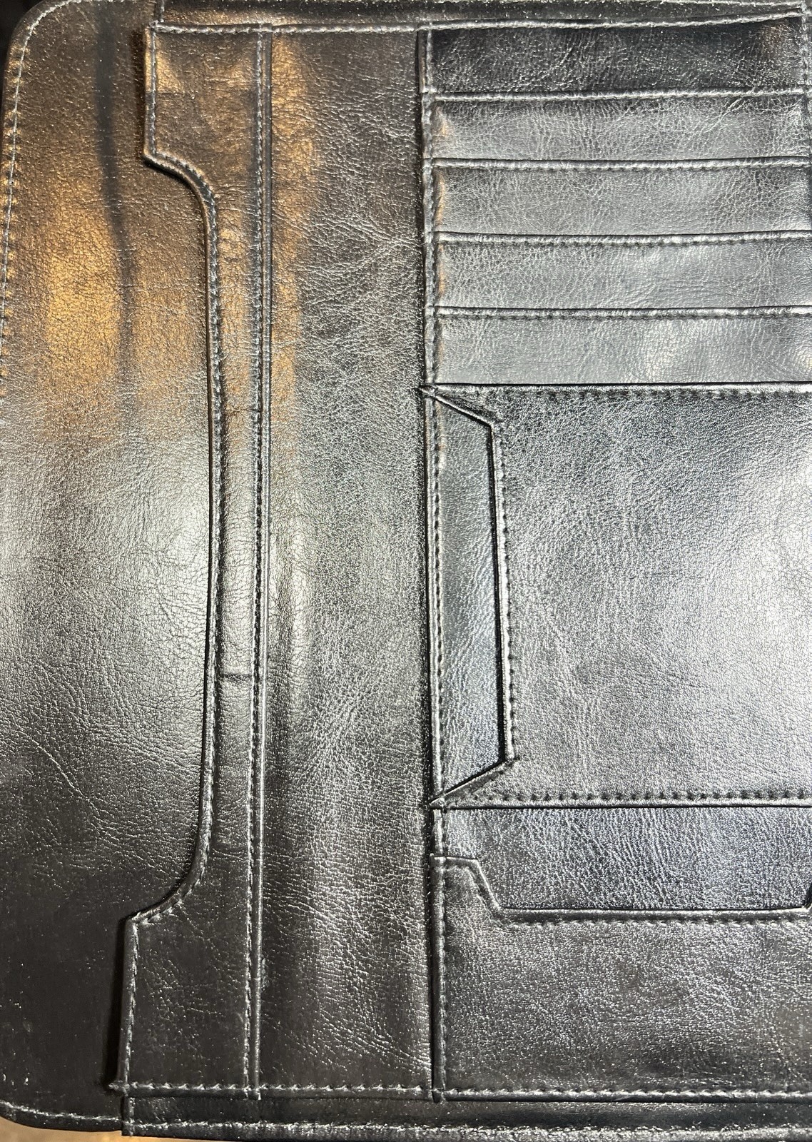 UPS Leather Padfolio Portfolio Black Leed’s Business Organizer Notebook Holder X