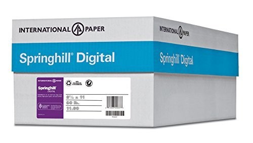 Springhill 8.5” x 11” Ivory Copy Paper, 28lb Bond/70lb Text, 104gsm, 4,000 Sheet
