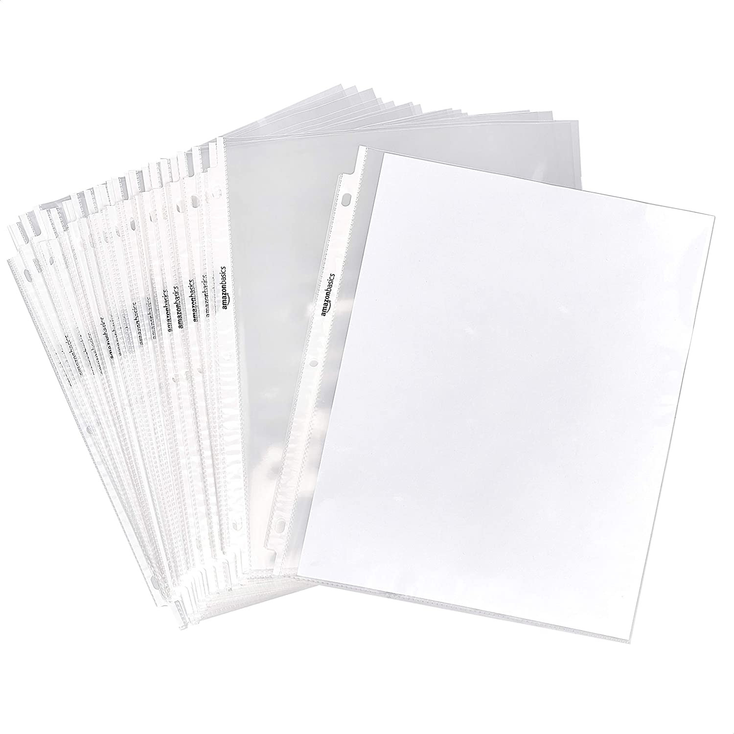 Amazon Basics Sheet Protectors for 3 Ring Binder, Heavyweight, Acid-Free, Clear