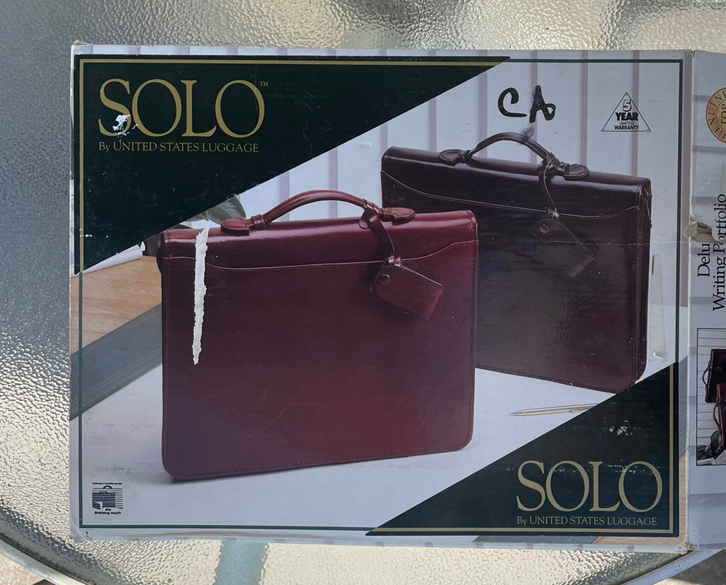 Solo By United States Luggage Deluxe Writing Portfolio Engraved “CLA” See Read