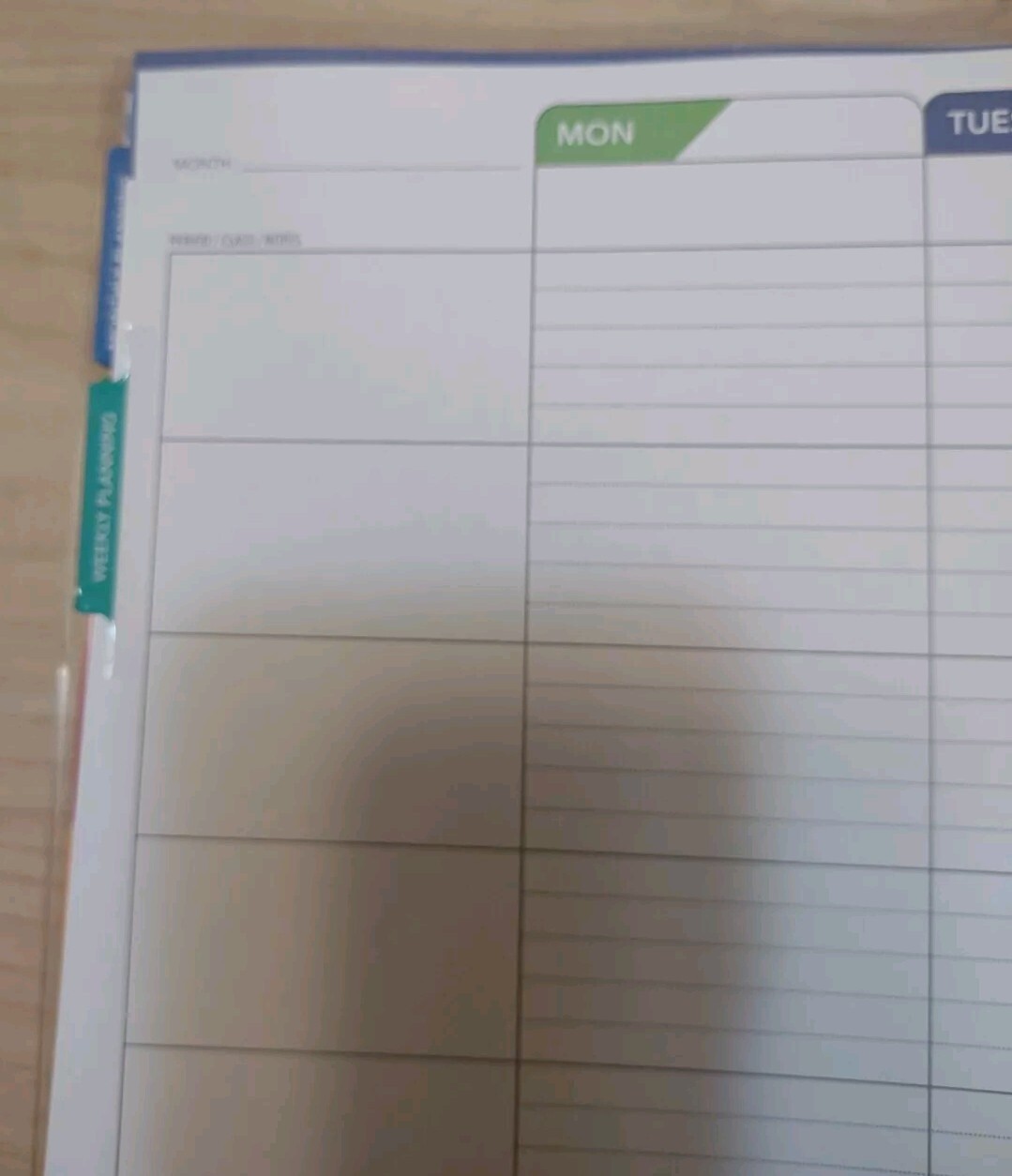 Global Printed Products Undated Teacher Planner 52 Weeks w/Stickers