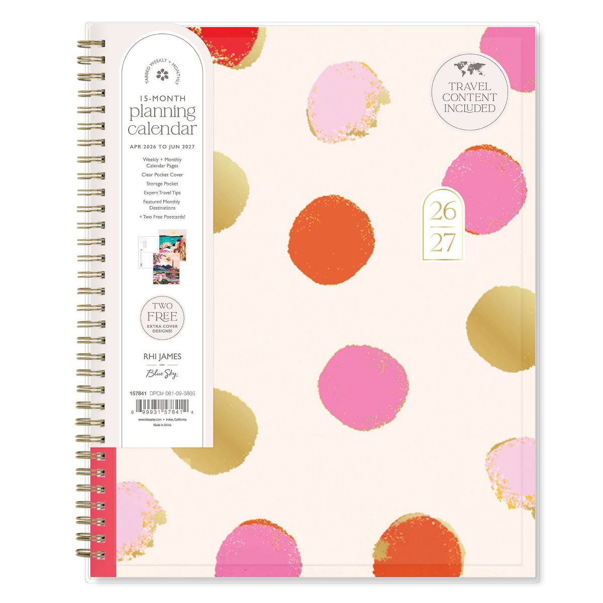 Rhi James for Blue Sky Weekly/Monthly Planner 15 Month Wirebound 8.5″x11″
