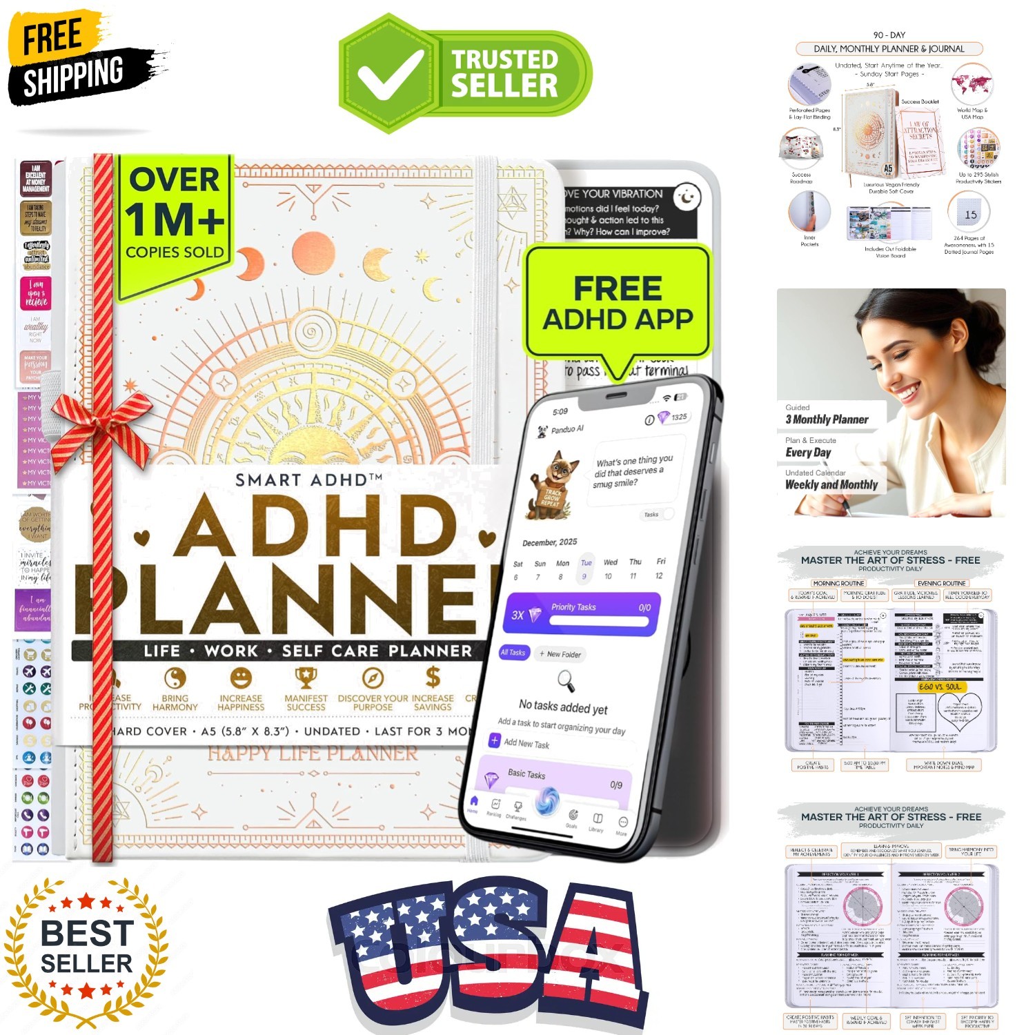 ADHD Planner for Adults Women — Self Care Journal & Daily Planner | Neurodive…