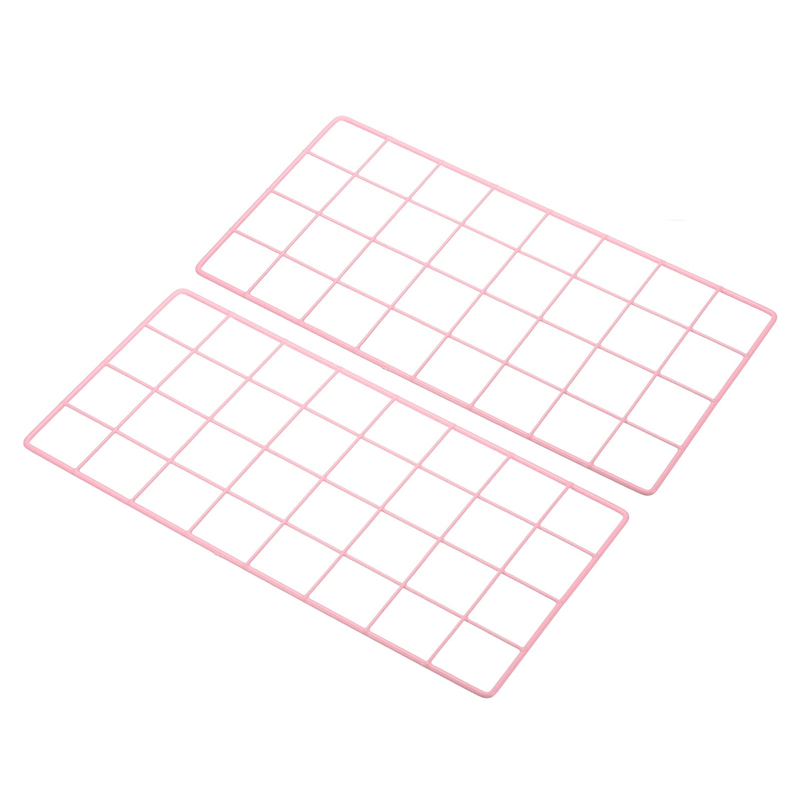 16″x8″ Wire Grid Panel, 2 Pack Wall Grid Decorative Board Photo Display Pink