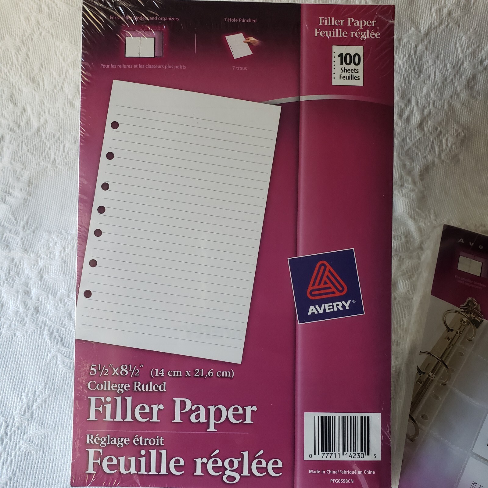 Avery Mini Binder Filler Paper College Ruled 100 Sheets 5 Pk Business Card Pages