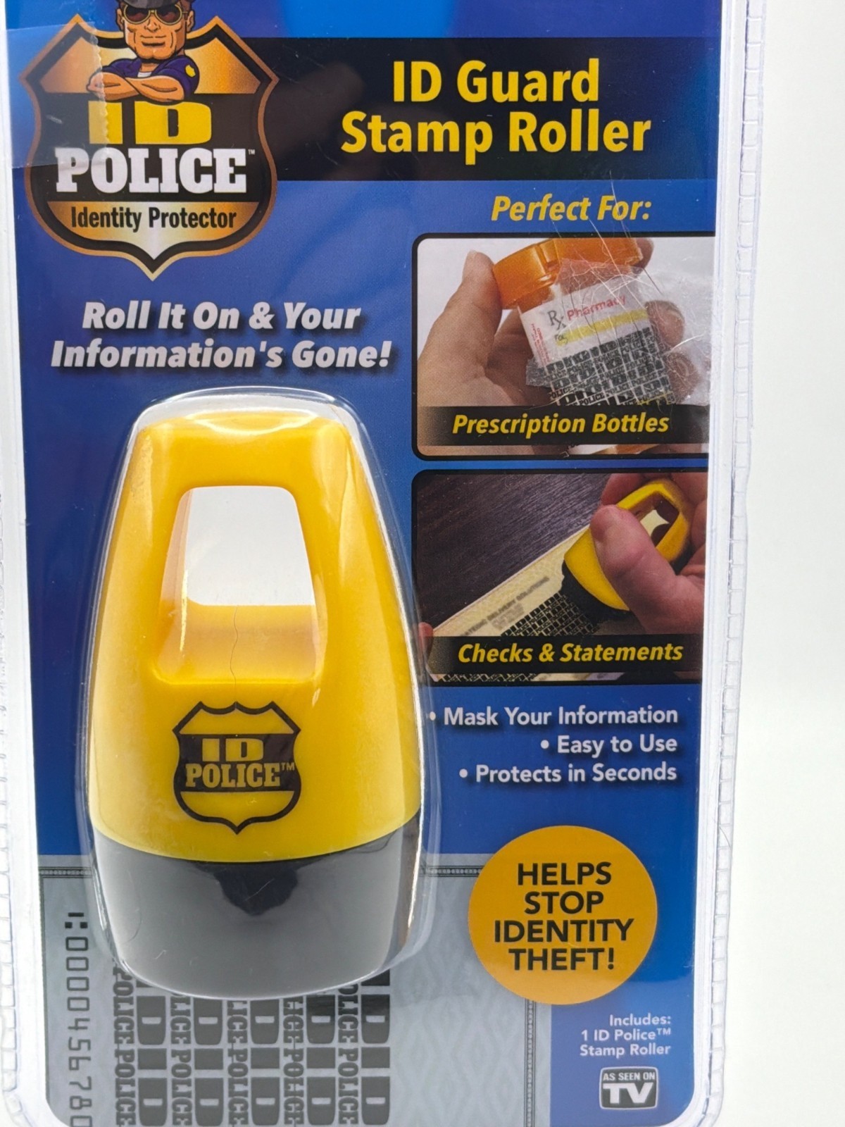ID Police Identity Protector Stamp Roller – Easy-To-Use Tool For Masking Persona