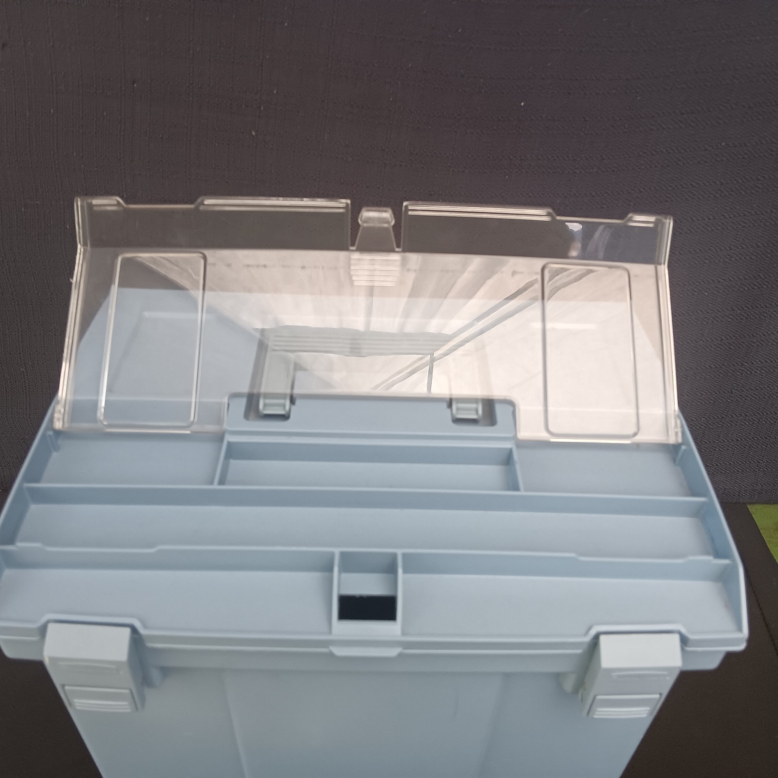 Rubbermaid File Folder Powder Blue, Clear Top