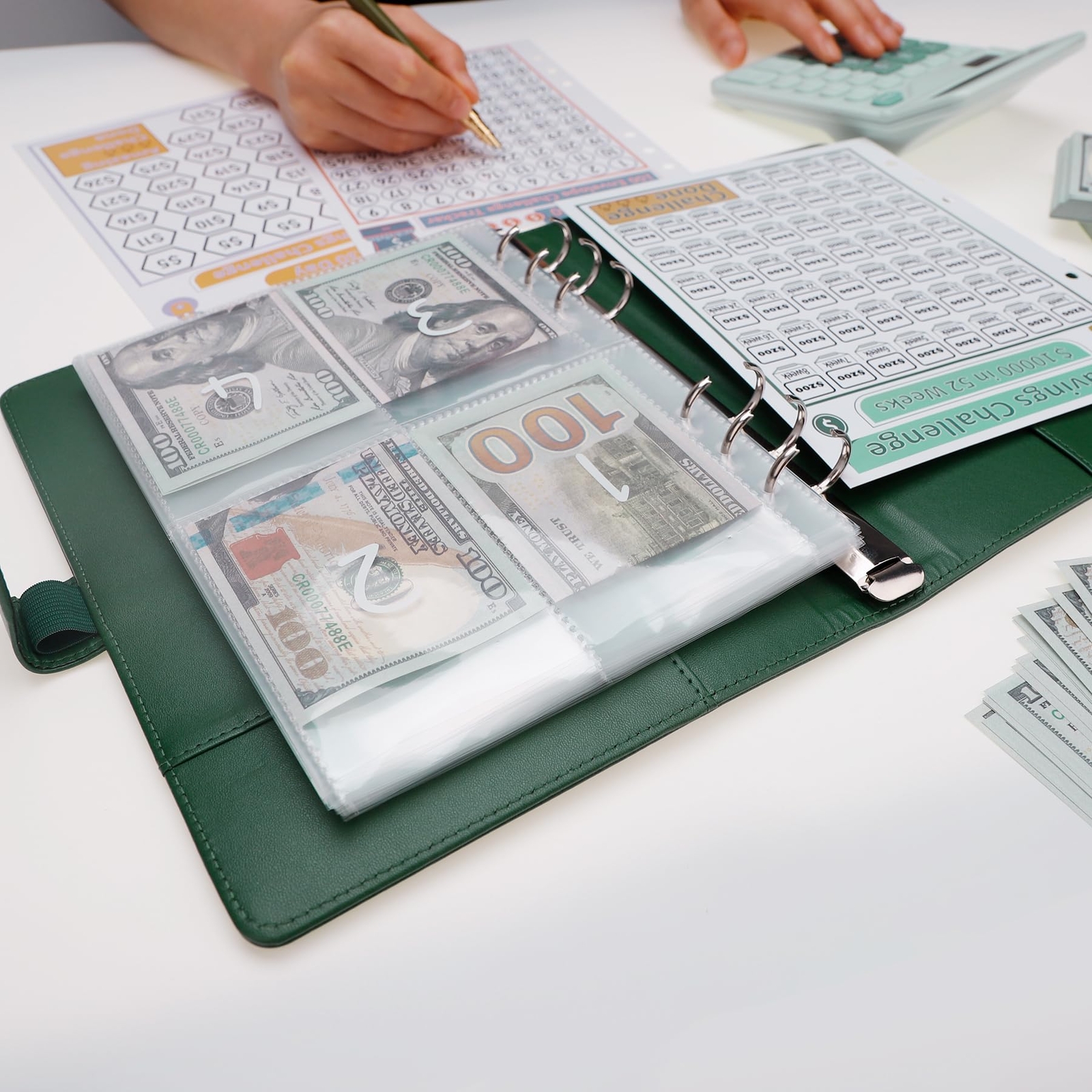 100 Envelopes Money Saving Challenge Binder Savings Challenges Book with Enve…
