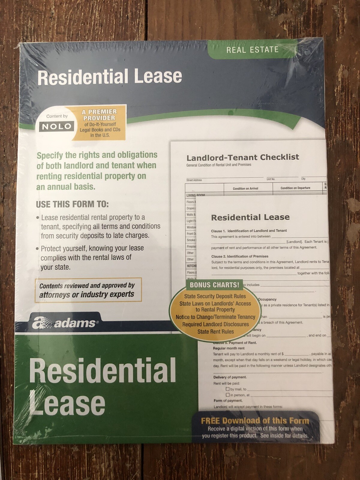 2 – Adams Residential Lease & Month-Month Forms and Instructions LF310/ LF255