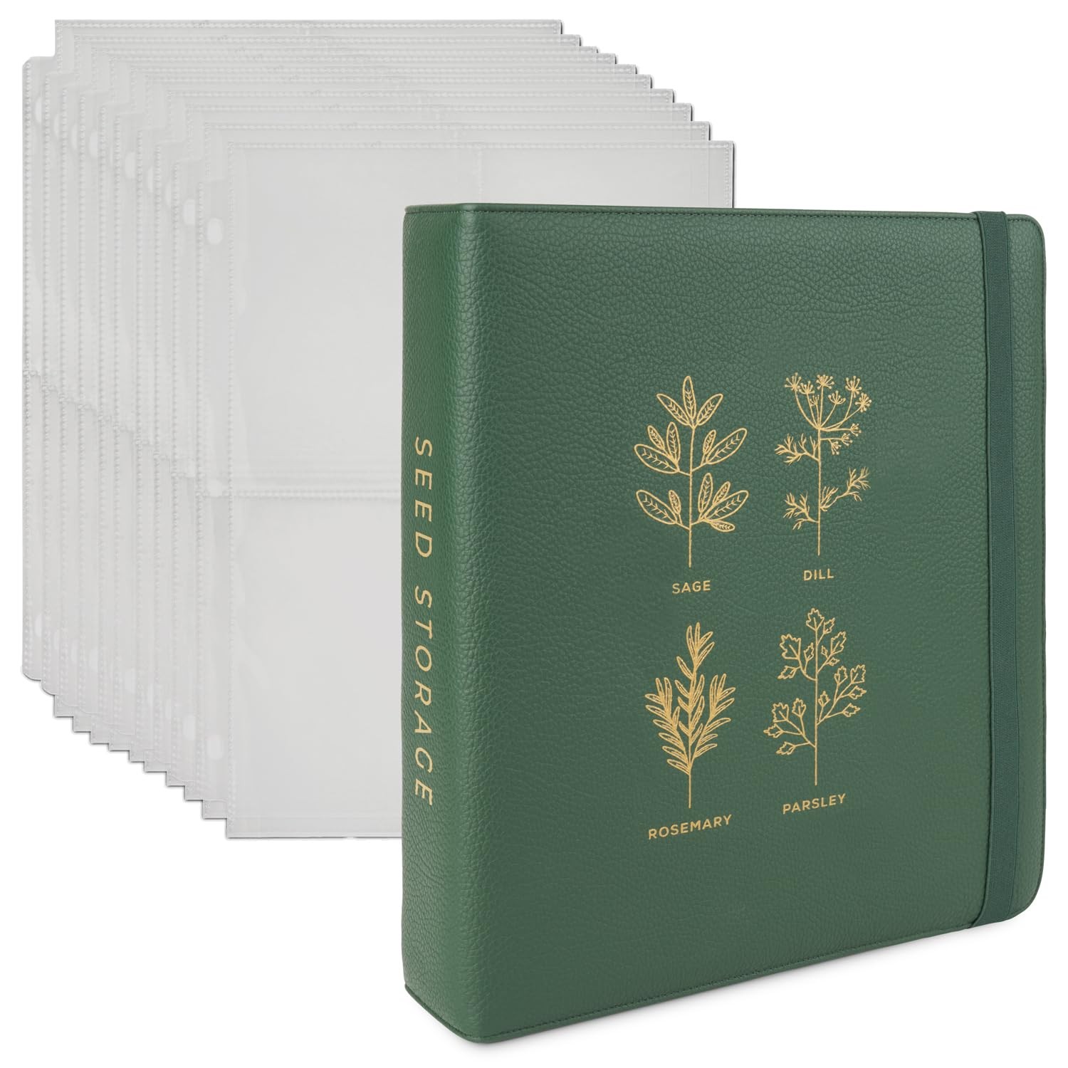Seed Packet Organizer with 50 Protectors – Store 200 Envelopes Efficiently