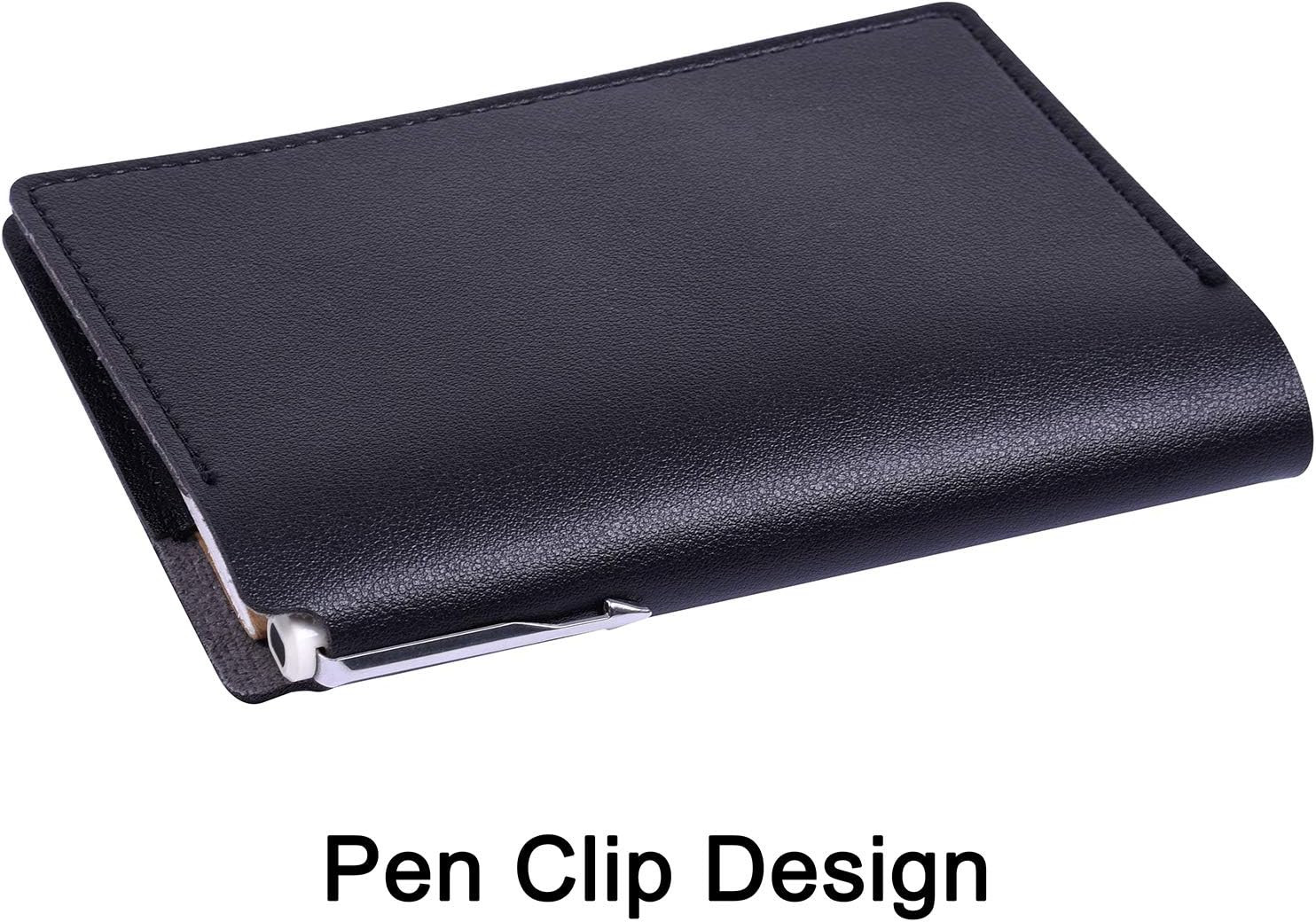 Wisdompro Journal Cover, 2 Pack PU Leather Notebook Cover for Field Notes, or Ot