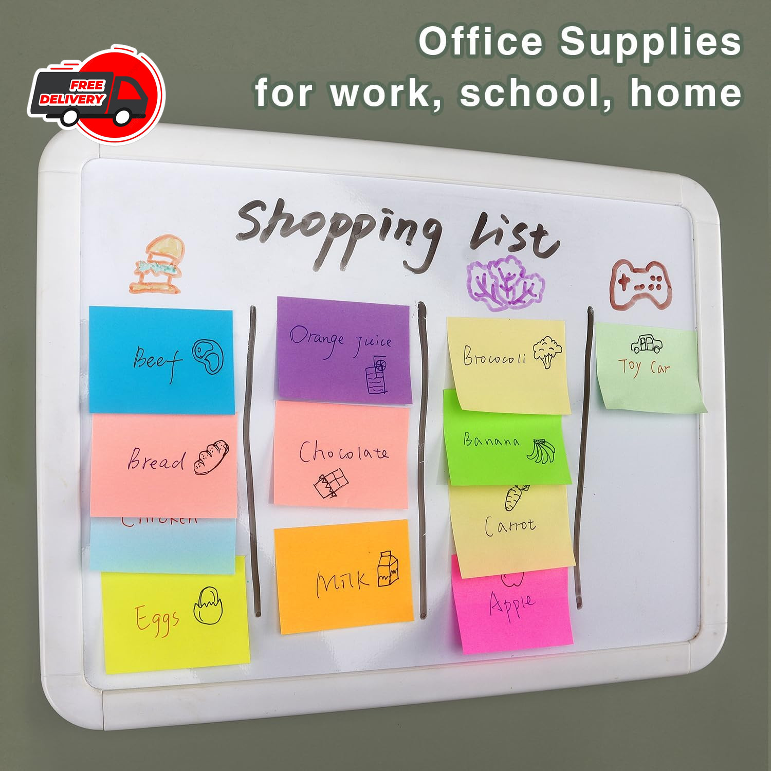 20 Pads Post It Notes 10 Colors 1.5 x 2 Inches Small Post It Notes 100 Sheets