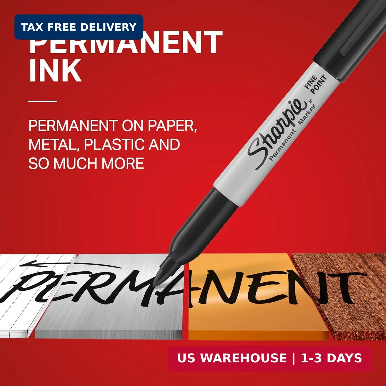 Sharpie Permanent Markers, Fine Tip, Black, 12 Count – Quick Drying, Fade Resist
