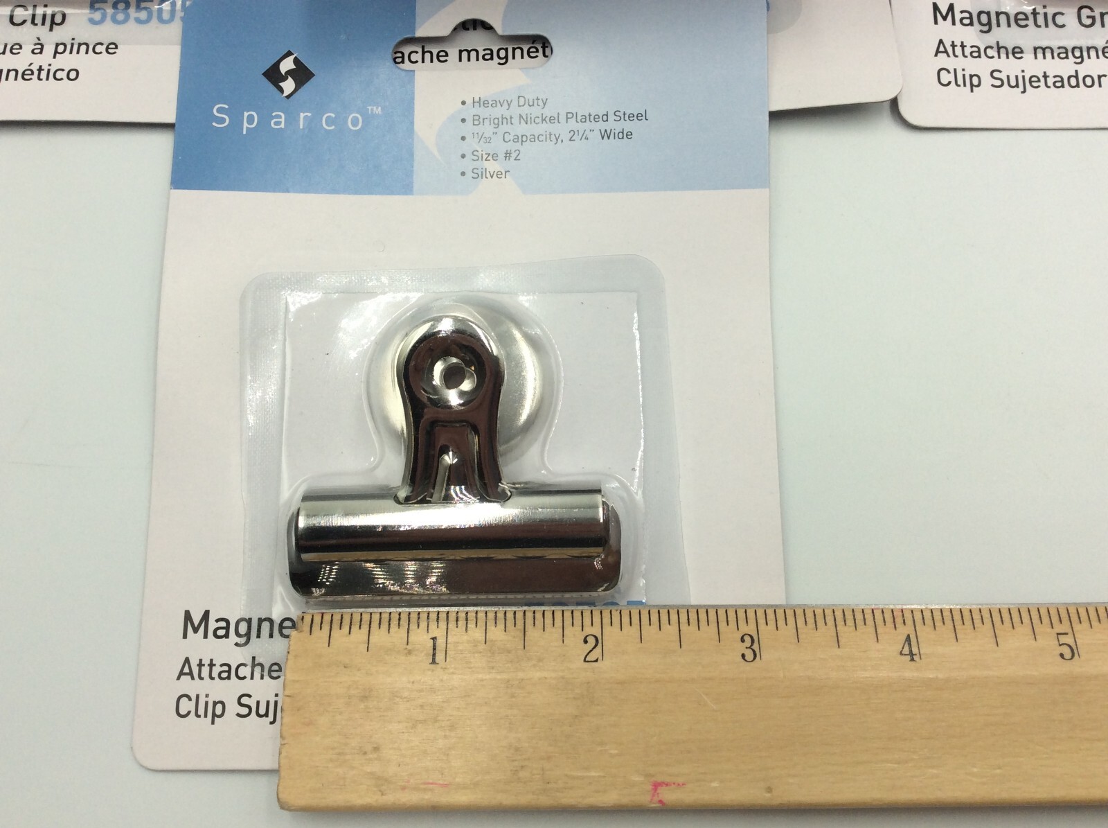 Sparco Bulldog Magnetic Clips Steel, #2, 2-1/4″, Silver, Heavy Duty, Case of 24
