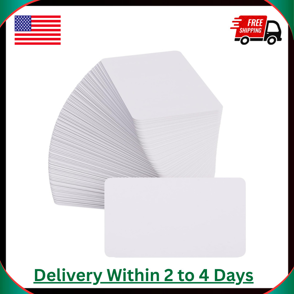 MaxGear White Blank Business Cards 100 Pack 3.5×2 Inch Thick Cardstock Cards