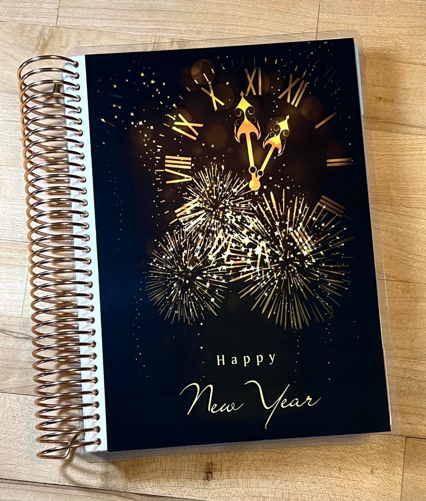 Happy New Year Holiday Cover Set 4 use with Erin Condren A5 Coil Spiral Planner-