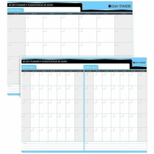DayTimer 30/60 Day Undated Laminated Reversible Planner, 23″x 30″ 3413859735