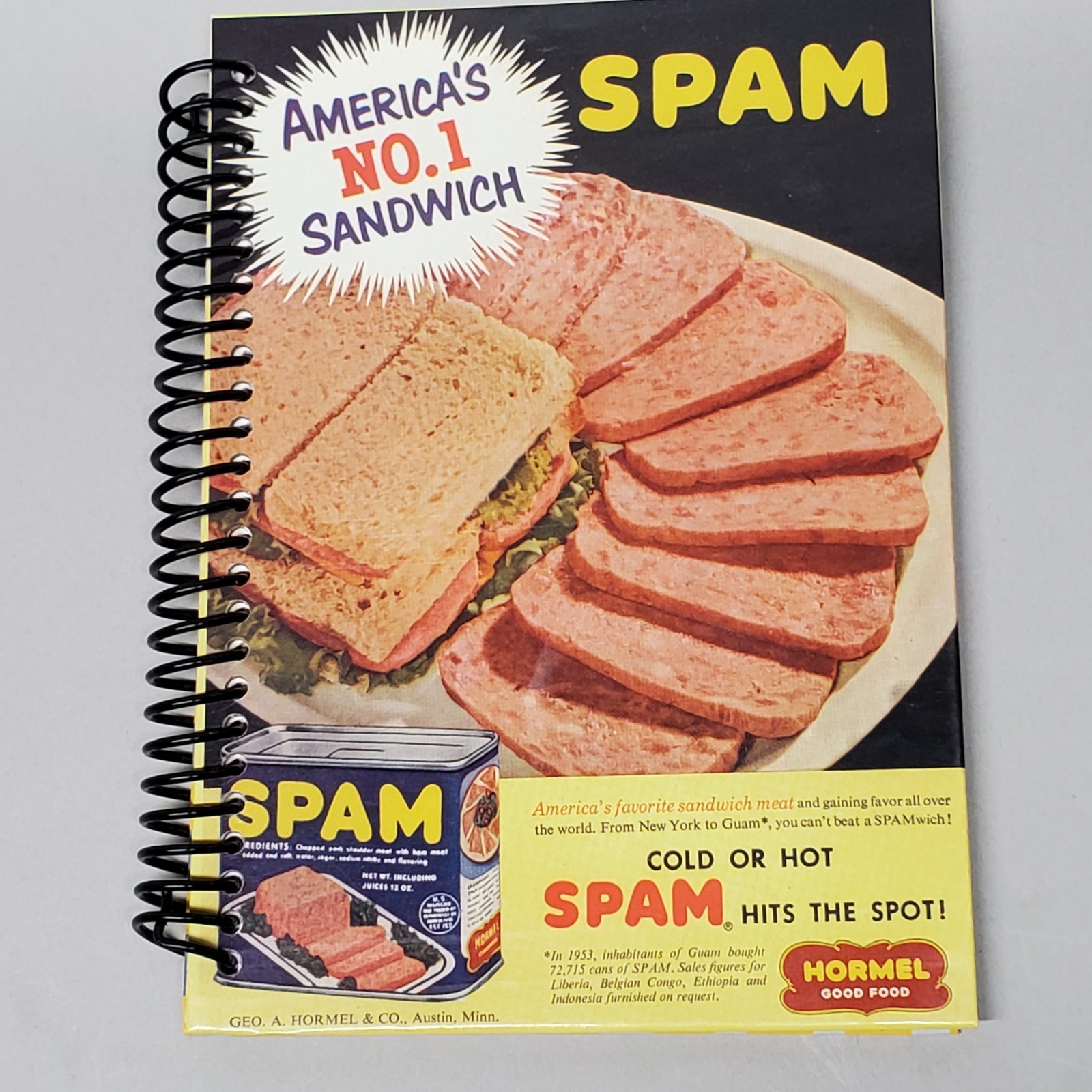 Lot 5 NEW Retro 1950s Style SPAM Writing Journals Magnet Set Retro Hormel Foods