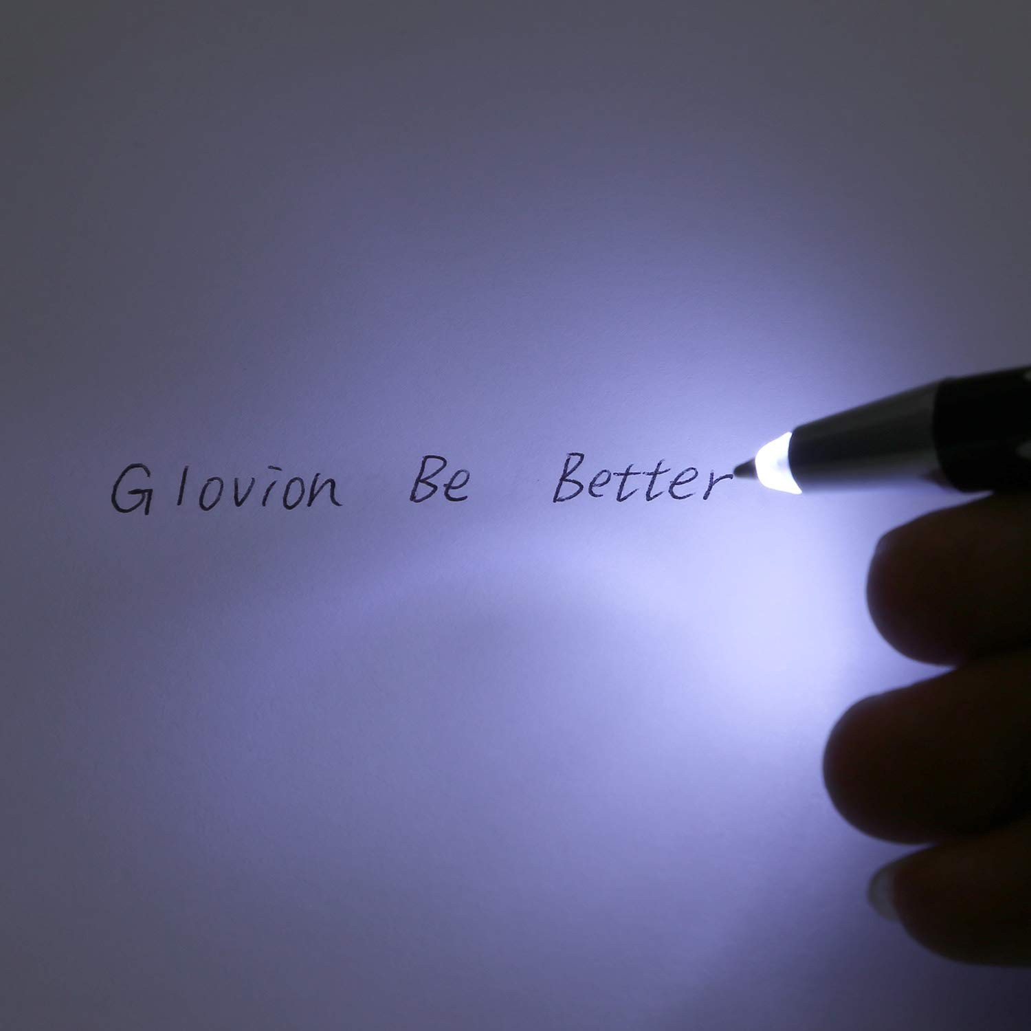 Glovion Lighted Tip Pen with Stylus 3-in-1 1 Count (Pack of 3), White Light