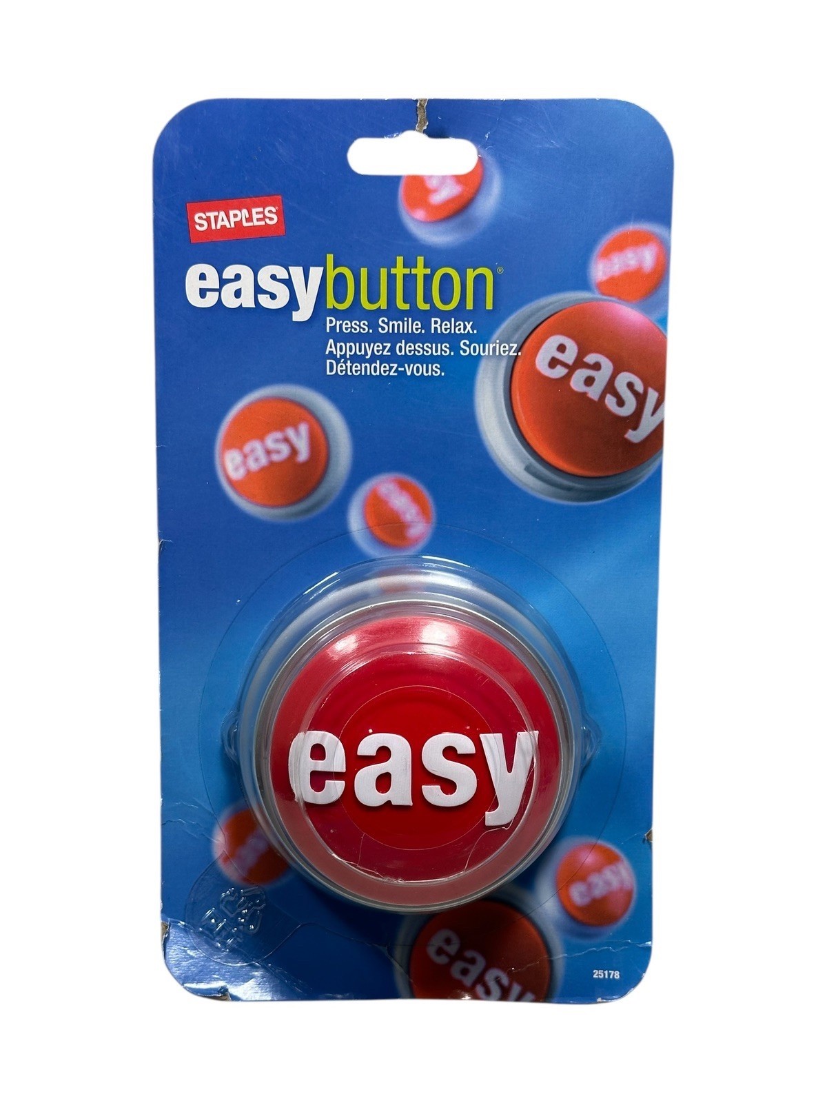 STAPLES EASY BUTTON * SEE VIDEO * ORIGINAL TALKING BRAND NEW FREE SHIPPING